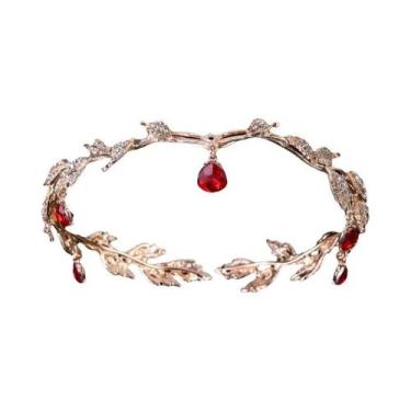 Imagem de Acessório De Cabelo Para Noivas Coroa De Elfo Com Cristais De Rhinesto