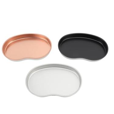 Imagem de Cuofyunl bandeja de manicure em aço inoxidável, oval, maquiagem cosmética, arte em unhas, joias, prato, decoração de mesa, preto, prata, champanhe, ouro