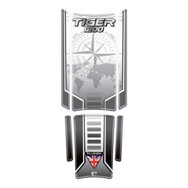 Imagem de Protetor Tanque 3d Resinado Triumph Tiger 1200 Preto Cor Preto
