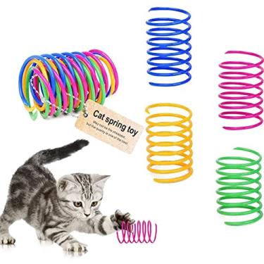 Imagem de Brinquedo de Mola Espiral para Gato 4 peças Criativo Interativo Bater Morder e Caçar Plástico Pesado Matar Manter a Saúde Promover o Jogo Ativo Comportamento Caça Brinquedos Gatos Filhotes