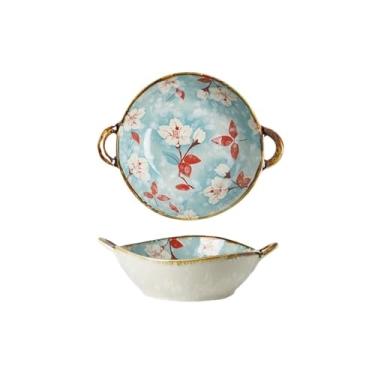 Imagem de Tigelas de sopa resistentes de 7 polegadas com alças seguras para forno, tigelas de sopa de cebola francesa, tigelas de macarrão profundas resistentes ao calor, utensílios de jantar para família