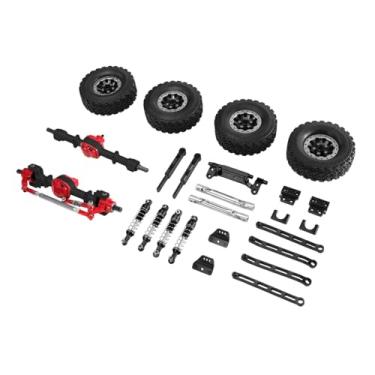 Imagem de simhoa Kit de acessórios para upgrade de carros RC, peças de reposição fáceis de instalar, totalmente em metal, substituição modificada para MN82 MN82S, Preto