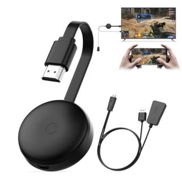 Imagem de Adaptador dongle de exibição HDMI sem fio, transmissor e receptor HDMI sem fio 2 em 1, extensor de espelhamento de tela de iPhone, laptop Android para projetor HDTV para AirPlay Miracast DLNA, Plug