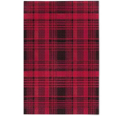 Imagem de Quebra-cabeça 500 peças adulto clássico vermelho preto xadrez sólido jogo engraçado arte dura desenhos animados arte animal arte, 500 peças, 52 cm x 37,8 cm