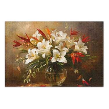 Imagem de Beautiful Lilies Puzzle 1000 peças, quebra-cabeças de peças grandes, jogos para adultos