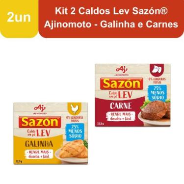 Imagem de Kit 2 Caldos Lev Sazón Ajinomoto - Galinha e Carnes