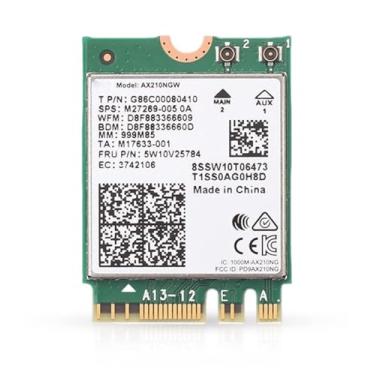 Imagem de WiFi 6E Adapter for Intel AX210 | Tri-Band 2.4/5/6 GHz | Up to 2.4 Gbps | M.2 for PCs | Bluetooth 5.3 Compatible | Works with Intel, AMD, Windows 10/11, Linux | Model AX210NGW No vPro