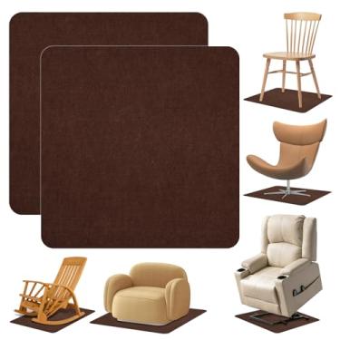 Imagem de Almofadas reclináveis para pisos de madeira, prendedores reclináveis antiderrapantes, tapetes de móveis para carpete, tapete de cadeira de escritório antiderrapante para protetor de chão, 89 cm x 89