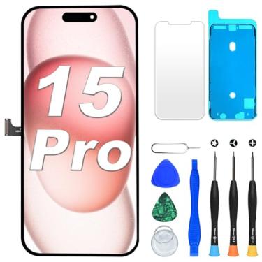 Imagem de DIGI4U Substituição de tela LCD para iPhone 15 Pro, tela de 6,1 polegadas [toque 3D] [pequeno notch] para montagem de digitalizador de tela iPhone 15 Pro, com ferramentas de reparo para iPhone 15 Pro