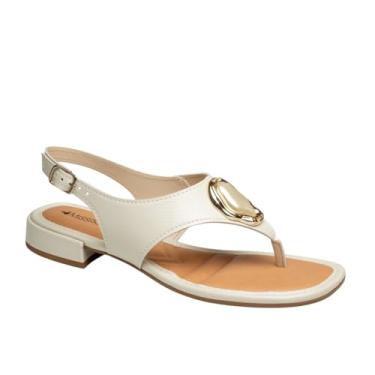 Imagem de Sandália Feminina de Dedo Salto Baixo Mississipi J0142 (Gelo, BR, Adulto, Numérico, 39)