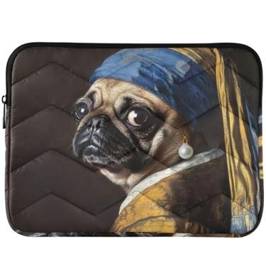 Imagem de Capa protetora divertida para laptop com brinco de pérola para laptop capa de laptop durável e inchada universal 14 13 polegadas capa para laptop