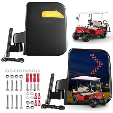 Imagem de Espelhos laterais para carrinho de golfe universais espelhos retrovisores para carros de clube EZGO Yamaha UVT AVT espelhos laterais