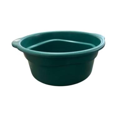 Imagem de Bacia Redonda Plástica 35 Litros Verde – Polipropileno Resistente, Leve, Multiuso para Limpeza, Lavagem e Organização