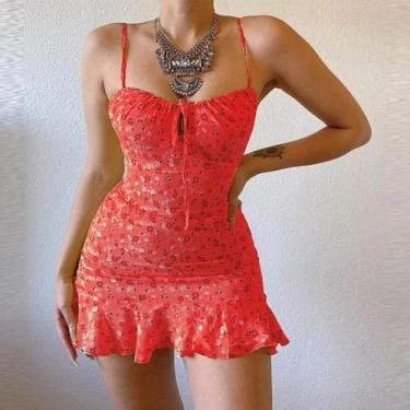 Imagem de Vestido Camisola Floral Sexy Feminino - Confortável e Casual para o Ve