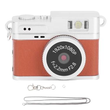 Imagem de EBTOOLS Mini Câmera Digital, Câmera Com Chaveiro HD 1080P Com Luz de Flash e Tela Colorida, Portátil Pequena para Gravação de Viagens Vlog da Vida Diária (BROWN)