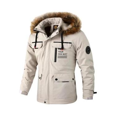 Imagem de Jaqueta Impermeável Com Capuz Para Homens, Casaco Casual De Inverno Em