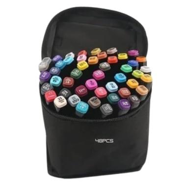 Imagem de 24/36/48/60/80 peças Caneta Marcadora De Ponta Dupla Conjunto De Canetas De Aquarela Especial (48)