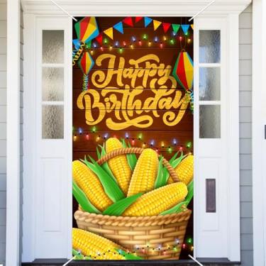 Imagem de Capa de porta vegetal banner tema milho fotografia fundo feliz aniversário festa casamento suprimentos foto cabine fundo adereços decoração
