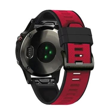 Imagem de BCMCBV 26 22 mm pulseira de relógio de liberação rápida colorida para Garmin Fenix 6X 6X Pro Watch Easyfit pulseira de pulso para Fenix 6 6 Pro Watch (Cor: R, Tamanho: 26mm Descent Mk1 D2)