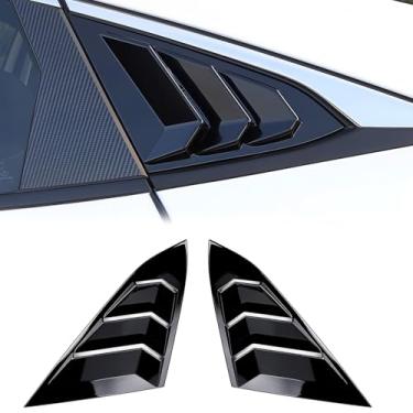Imagem de Persianas de janela traseira para Civic Sedan de 10ª geração, compatível com acessórios Honda Civic 2016-2021, persianas de janela lateral traseira exterior do carro, persianas, para ventilação de ar