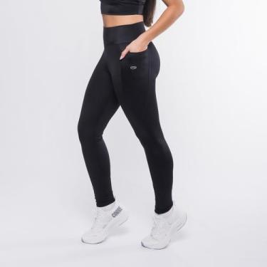 Imagem de Calca Legging Feminina Marcio May Fitness com bolso Glow Preta, PP, Pr
