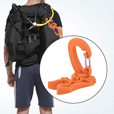 Imagem de Dioche Mergulho Autônomo Duplo BCD Suporte de Mangueira Clipe Regulador Retentor Fivela Gancho para Mergulho Com Snorkel Proteja Suas Mangueiras Com Aço Inoxidável 304 Durável e (Laranja)