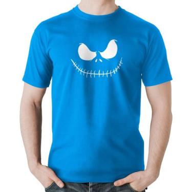 Imagem de Camiseta Algodão Scare Face - Foca na Moda, Azul, G