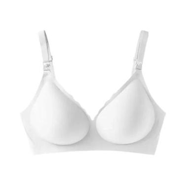 Imagem de Sutiã De Amamentação Ultra Fino Sem Costura Com Abertura Frontal Em Ge
