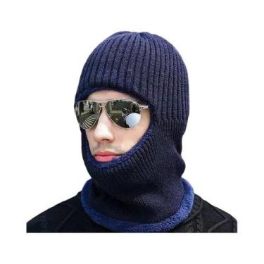 Imagem de Máscara Balaclava De Inverno Tricotada À Prova De Vento, Cobertura Com