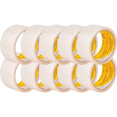 Imagem de Fita adesiva 48 mm x 50 m, transparente, VONDER 10 unidades