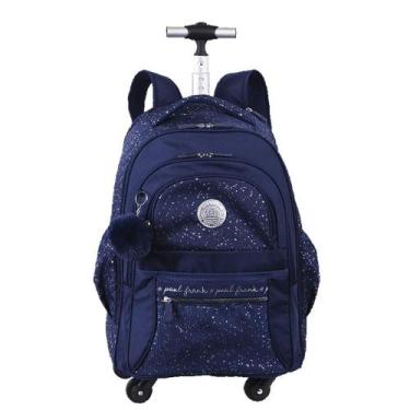 Imagem de Mochila com Carrinho Sestini Paul Frank Styles Prata e Azul