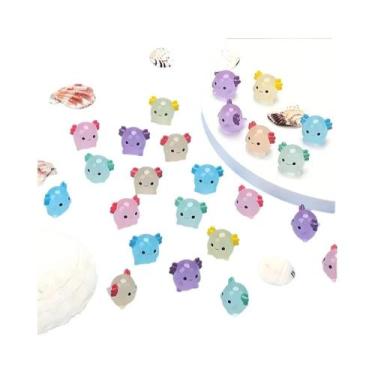 Imagem de Figuras Miniaturas De Axolote Que Brilham No Escuro Em Resina, 10 a 20