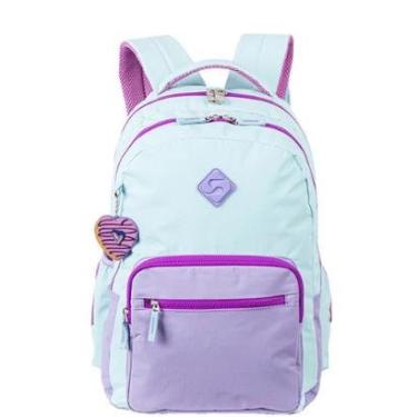 Imagem de Mochila Sestini 2 Compartimentos College Crinkle 4 Azul Roxo-Unissex