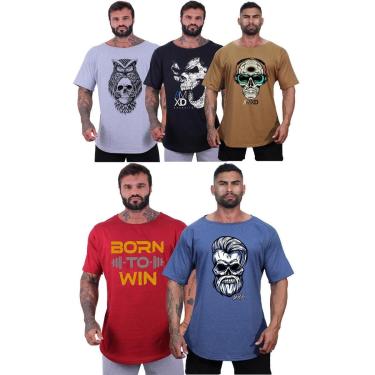 Imagem de Kit 5 Camisetas Morcegão Masculina MXD Conceito Fitness Academia Musculação-Masculino