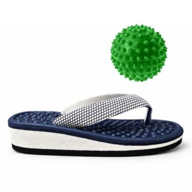 Imagem de Kit Chinelo Ortopedica P/Esporão + Bolinha Massageadora - Deidara, 35/