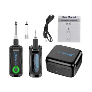Imagem de Sistema De Guitarra Sem Fio Recarregável 2.4G Conjunto De Transmissor 
