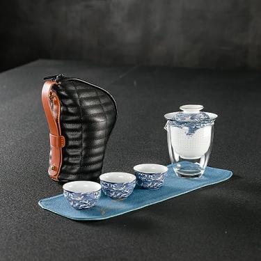 Imagem de Conjunto de chá, uma panela, duas xícaras, xícara de cerâmica para fazer chá, com uma capacidade de 220 ml e uma capacidade de xícara de 39,7 g-Q2