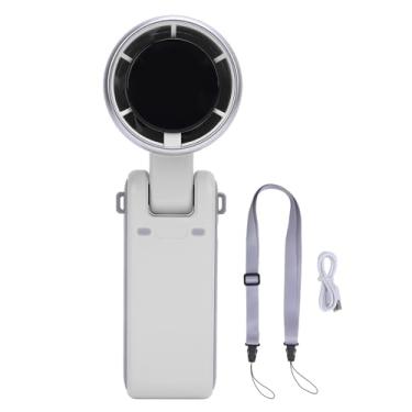 Imagem de Zopsc Ventilador Turbo Portátil Portátil, Ajuste de Cinco Velocidades, Bateria Pessoal Recarregável por USB, Display LED para Viagens, Atividades Ao Ar Livre, Férias e Concertos (WHITE)