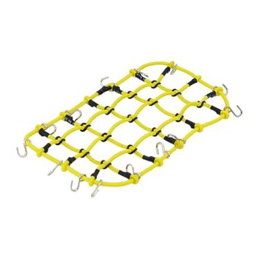 Imagem de Fiocias Rede Elástica para Bagagem de Carro RC, Acessório RC Universal, Robusto, Bagageiro de Teto de Alta Simulação para Modelos 1/10, 1/12 E 1/8 (ref, Amarelo