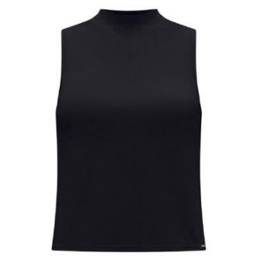 Imagem de Blusa Regata Canelada Básica Feminina Lunender 00411 Preta-Feminino