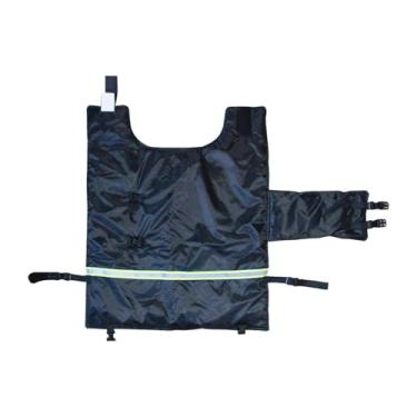 Imagem de Ioensy Roupa térmica para panturrilhas em tecido Oxford, ajustável, impermeável, confortável, ao frio, mantém as panturrilhas aquecidas e é à, Forro de Lã Preta