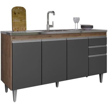 Imagem de Balcão de Pia para Cozinha 150 cm 4 Portas Lyan