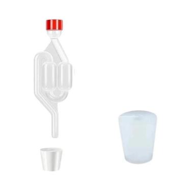 Imagem de Válvula De Fermentação Em Formato S Para Cerveja Artesanal Com Vedante
