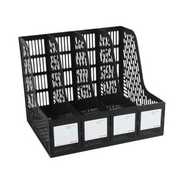 Imagem de Organizador De Mesa Reforçado Com Quatro Divisórias, Caixa De Armazena