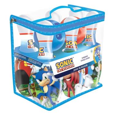 Imagem de Jogo De Boliche Infantil Sonic 6 Pinos - Líder