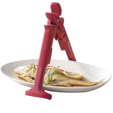 Imagem de Pinça de placa quente, pinça de panela de pizza antiqueimadura, braçadeira antiderrapante com isolamento térmico para assar e cozinhar, pinças de tigela quente 2 em 1