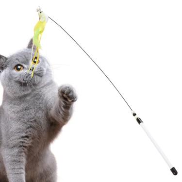 Imagem de Brinquedo de brinquedo para gatos | Jogo interativo realista de 80 cm - Exercitador divertido, para relaxamento diário, rotina doméstica, colagem, brincadeira, exercícios internos, enriquecimento