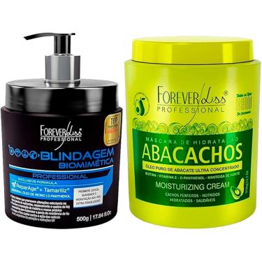 Imagem de Forever Liss Máscara Abacachos 950g e Máscara Blindagem 500g