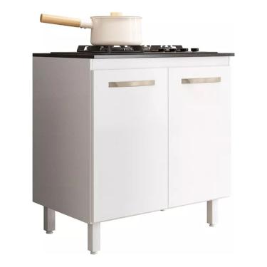 Imagem de Balcão Multiuso Para Cooktop 4 Ou 5 Bocas 80cm Com 2 Portas