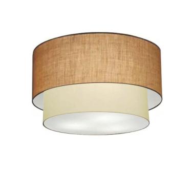 Imagem de Plafon De Sobrepor Cilíndrico Sp-3045 Cúpula Cor Palha Bege